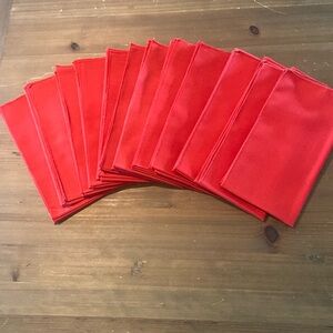 12 18” by 18” red napkins